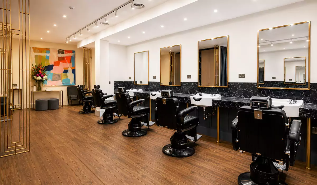 The Refinery Mayfair salon interior