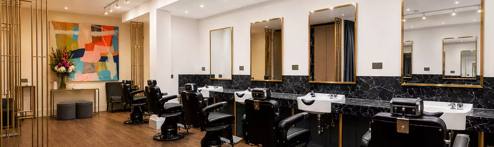 The Refinery Mayfair salon interior